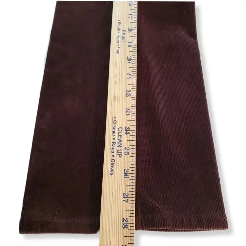 Women 90s Y2K Brown Straight Leg Fine Corduroy Pant 4P Country Fall Cabincore
